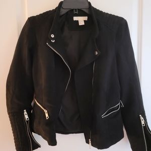 Suede moto jacket